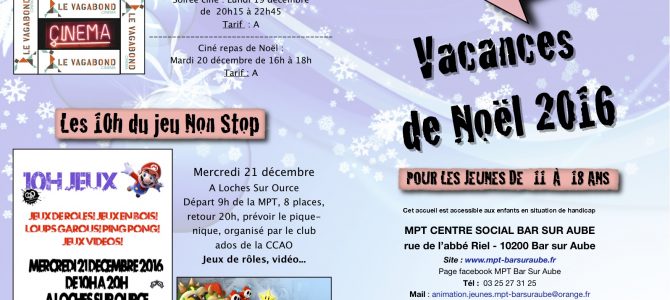 Vacances de Noël au club ados