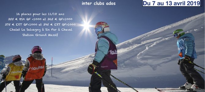 Séjour ski inter club ados 2019