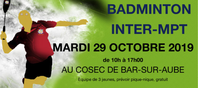 Tournoi de badminton inter MPT