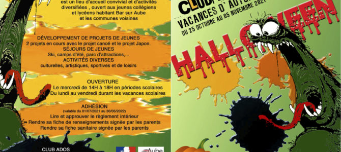 Les vacances d’Automne au club ados