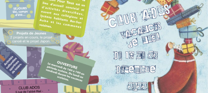 Les vacances de Noël au club ados