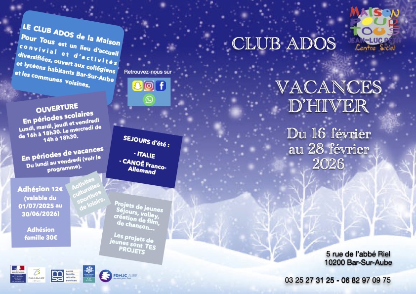 Les vacances d&rsquo;hiver 2026